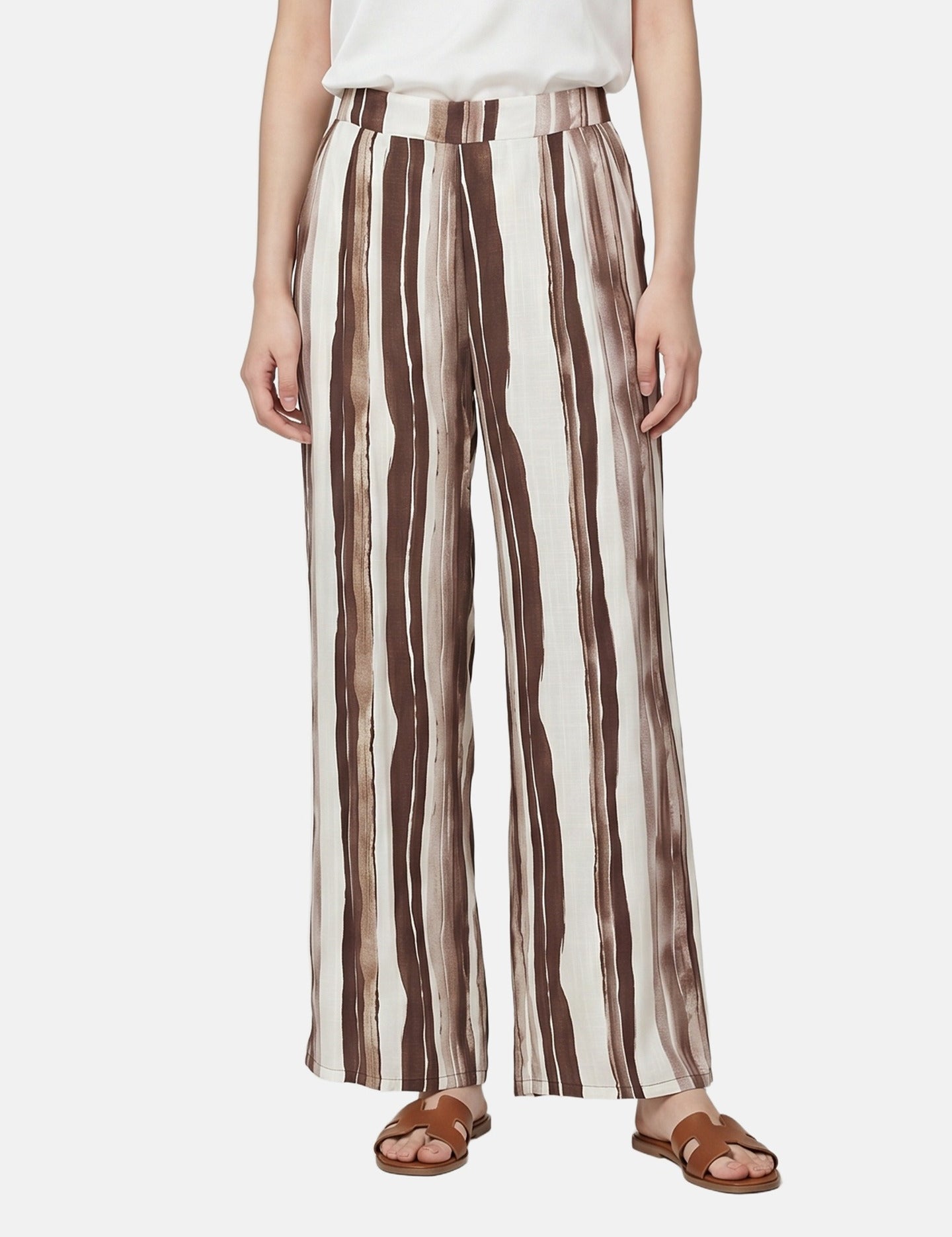 Pantaloni in Viscosa Marrone