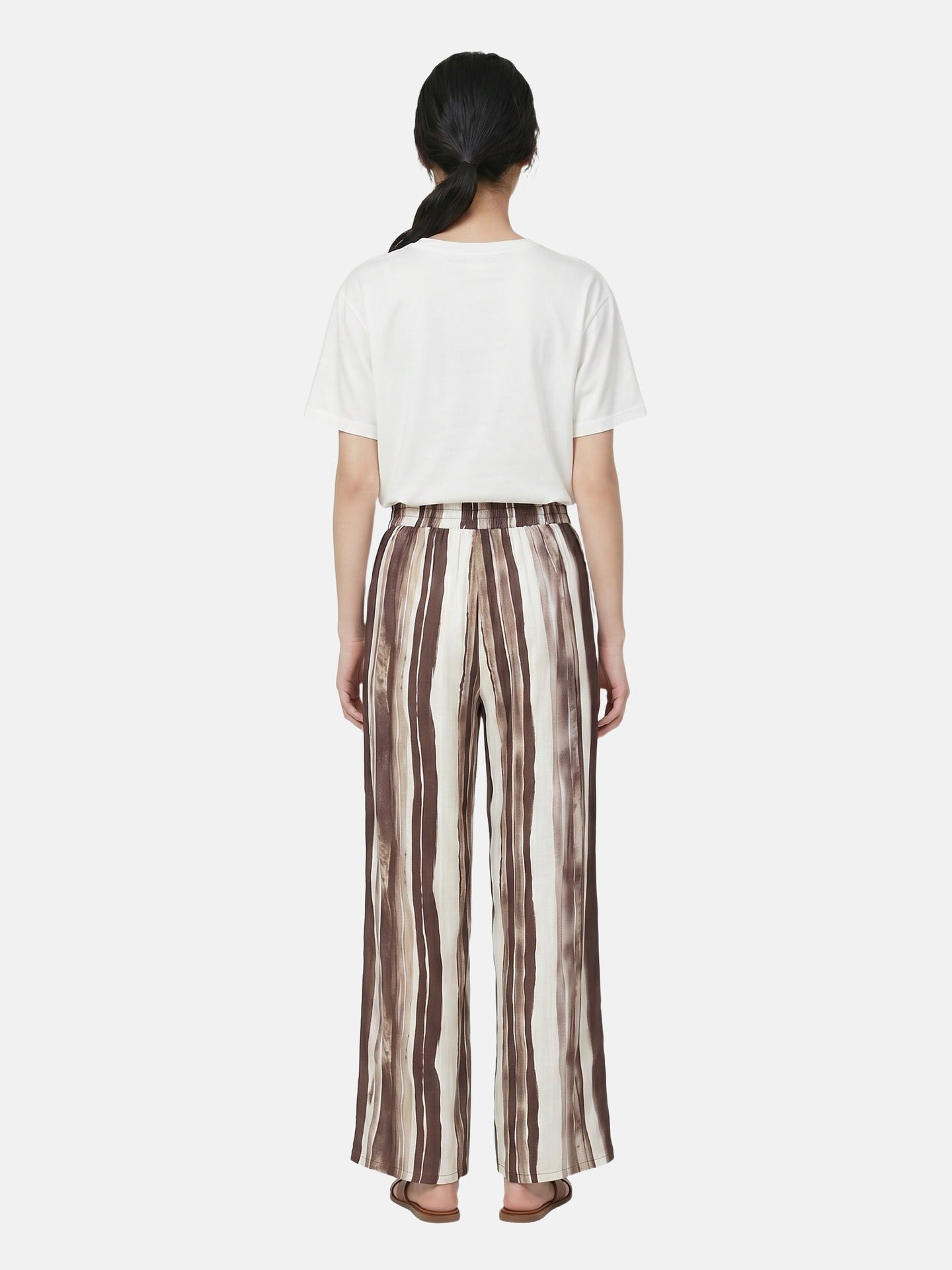 Pantaloni in Viscosa Marrone