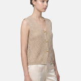 Canotta in 100% Acrilico Beige