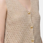 Canotta in 100% Acrilico Beige