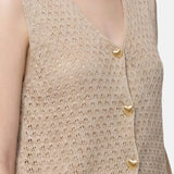 Canotta in 100% Acrilico Beige