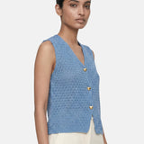 Canotta in 100% Acrilico Blu Jeans