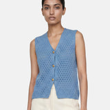 Canotta in 100% Acrilico Blu Jeans