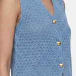 Canotta in 100% Acrilico Blu Jeans