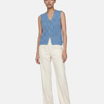 Canotta in 100% Acrilico Blu Jeans