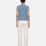Canotta in 100% Acrilico Blu Jeans