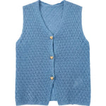 Canotta in 100% Acrilico Blu Jeans