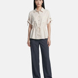 Camicia in Viscosa Beige