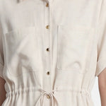 Camicia in Viscosa Beige