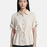 Camicia in Viscosa Beige