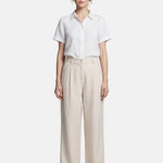 Pantaloni in Viscosa Beige