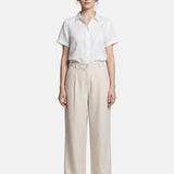 Pantaloni in Viscosa Beige