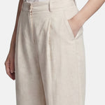 Pantaloni in Viscosa Beige