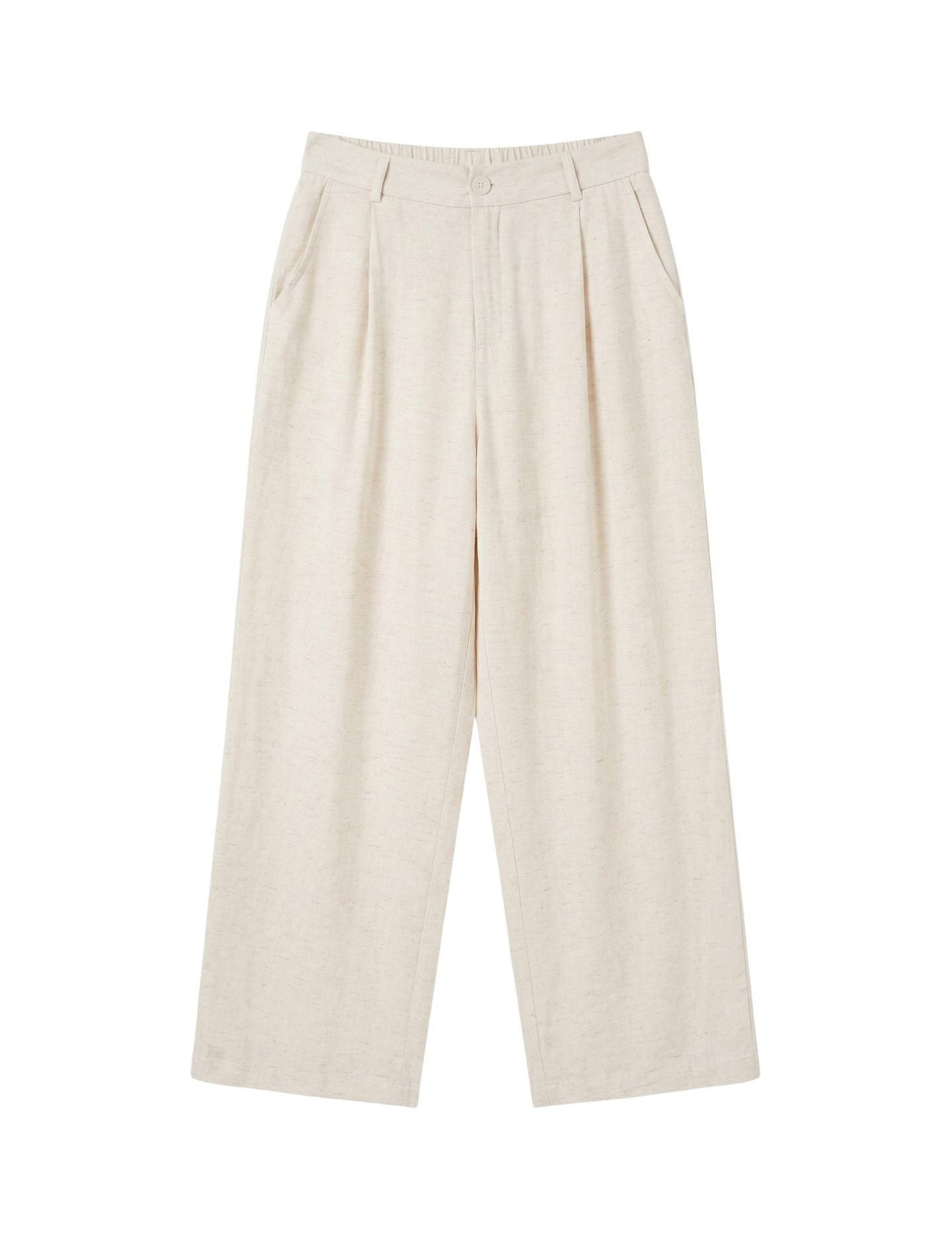 Pantaloni in Viscosa Beige