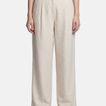 Pantaloni in Viscosa Beige