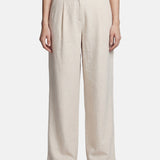 Pantaloni in Viscosa Beige
