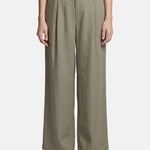 Pantaloni in Viscosa Verde Militare