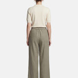 Pantaloni in Viscosa Verde Militare