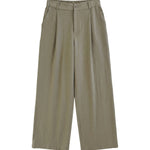 Pantaloni in Viscosa Verde Militare