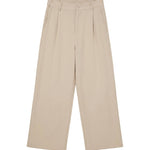Pantaloni in Viscosa Beige Scuro