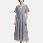 Vestito in Viscosa Blu Jeans