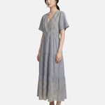 Vestito in Viscosa Blu Jeans