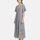 Vestito in Viscosa Blu Jeans