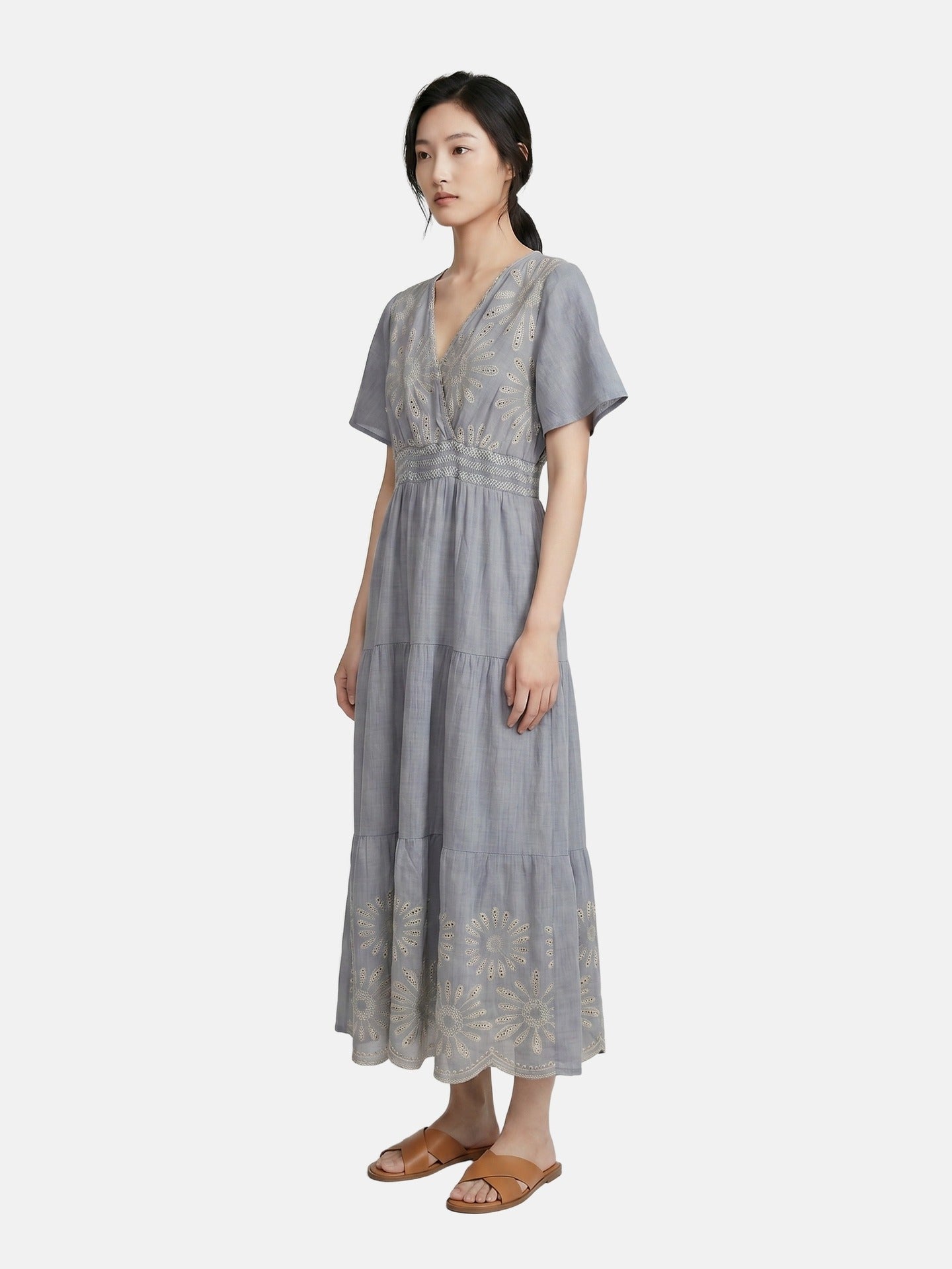 Vestito in Viscosa Blu Jeans