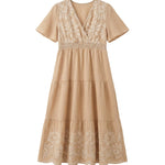Vestito in Viscosa Beige Scuro