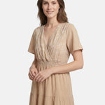 Vestito in Viscosa Beige Scuro