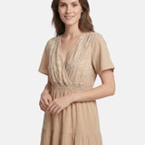 Vestito in Viscosa Beige Scuro