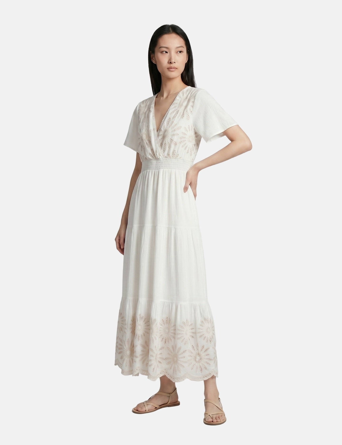 Vestito in Viscosa Bianco