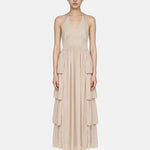 Vestito in 50% Viscosa 50% Polyester Beige