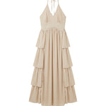 Vestito in 50% Viscosa 50% Polyester Beige