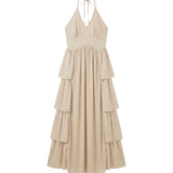 Vestito in 50% Viscosa 50% Polyester Beige