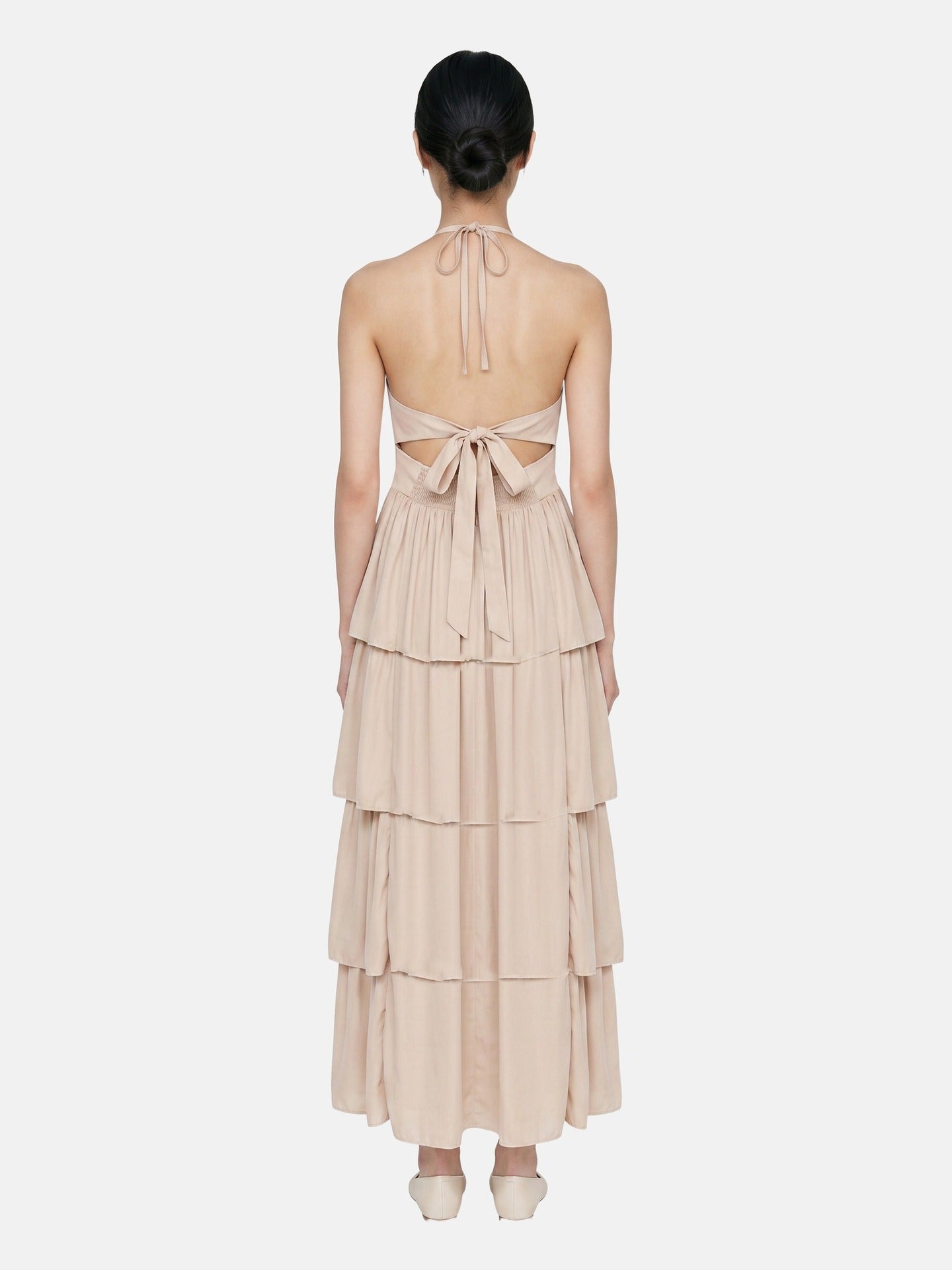 Vestito in 50% Viscosa 50% Polyester Beige