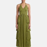 Vestito in 50% Viscosa 50% Polyester Verde