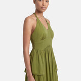 Vestito in 50% Viscosa 50% Polyester Verde
