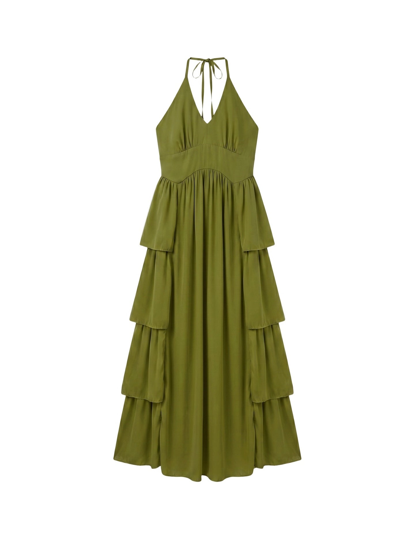 Vestito in 50% Viscosa 50% Polyester Verde
