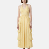 Vestito in 50% Viscosa 50% Polyester Giallo