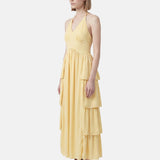 Vestito in 50% Viscosa 50% Polyester Giallo