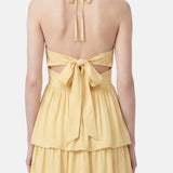 Vestito in 50% Viscosa 50% Polyester Giallo