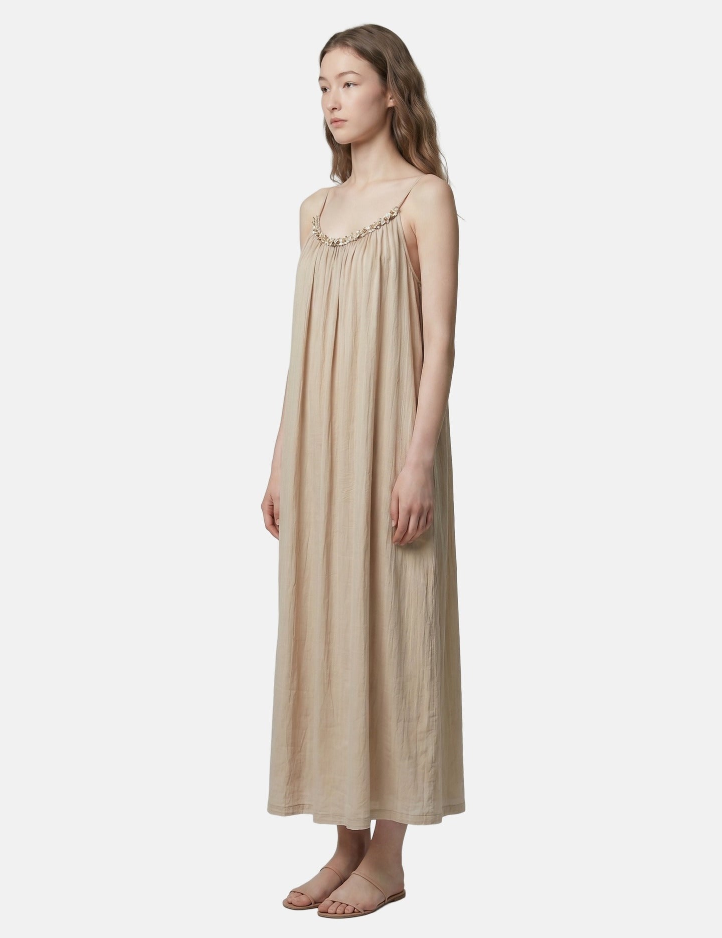 Vestito in Poliammide Beige Scuro