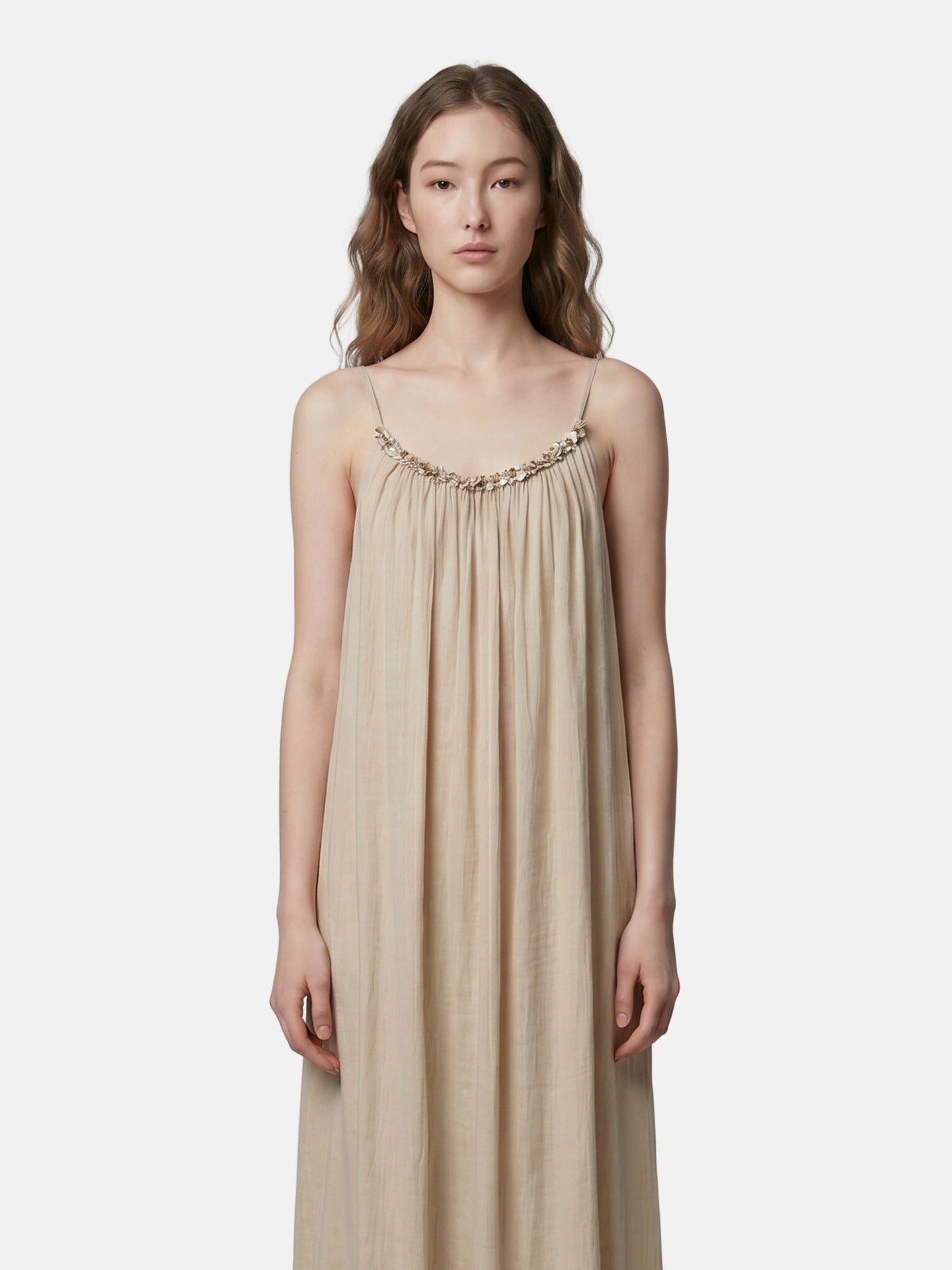 Vestito in Poliammide Beige Scuro