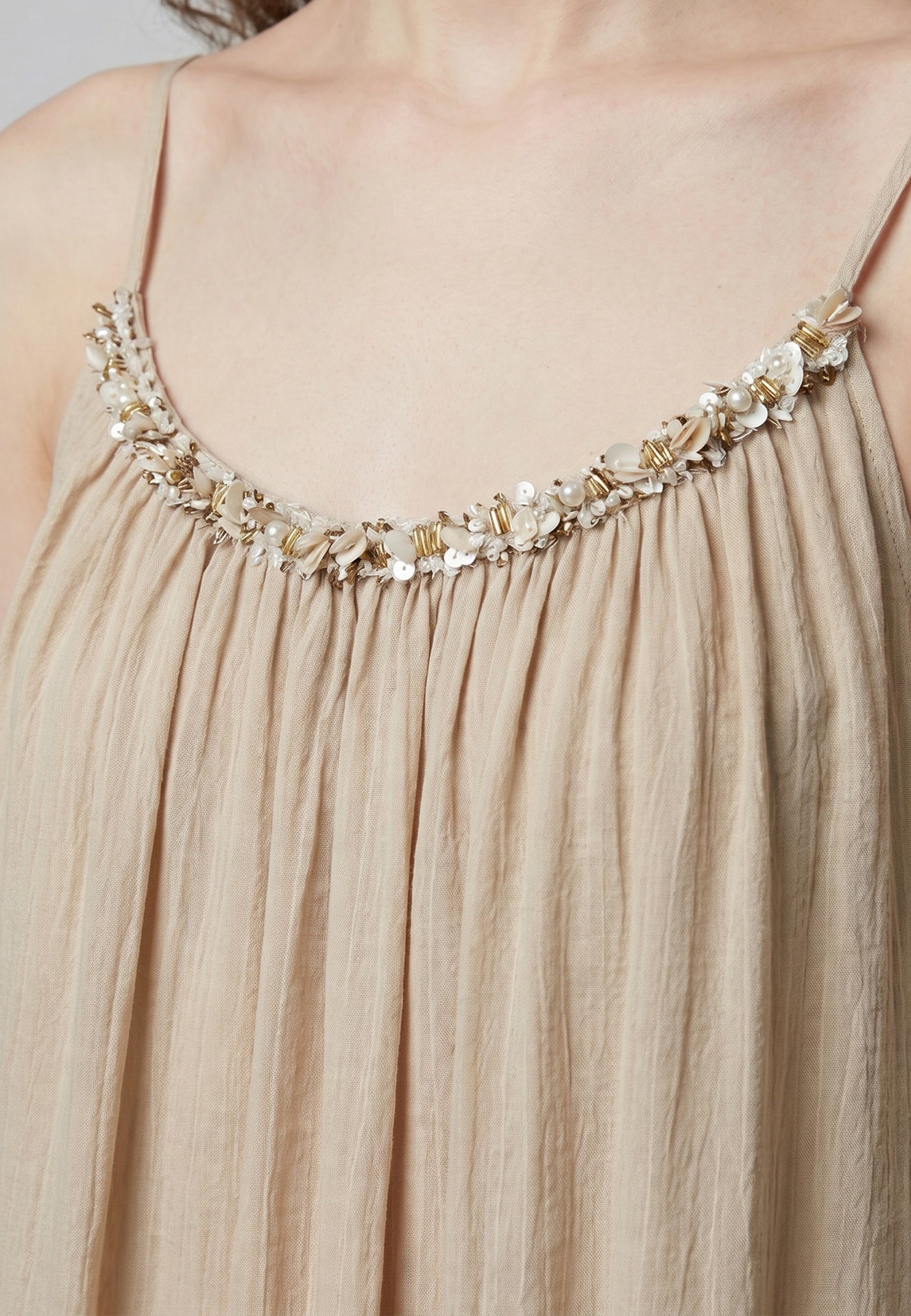 Vestito in Poliammide Beige Scuro