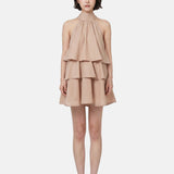 Vestito in Poliestere Beige Scuro