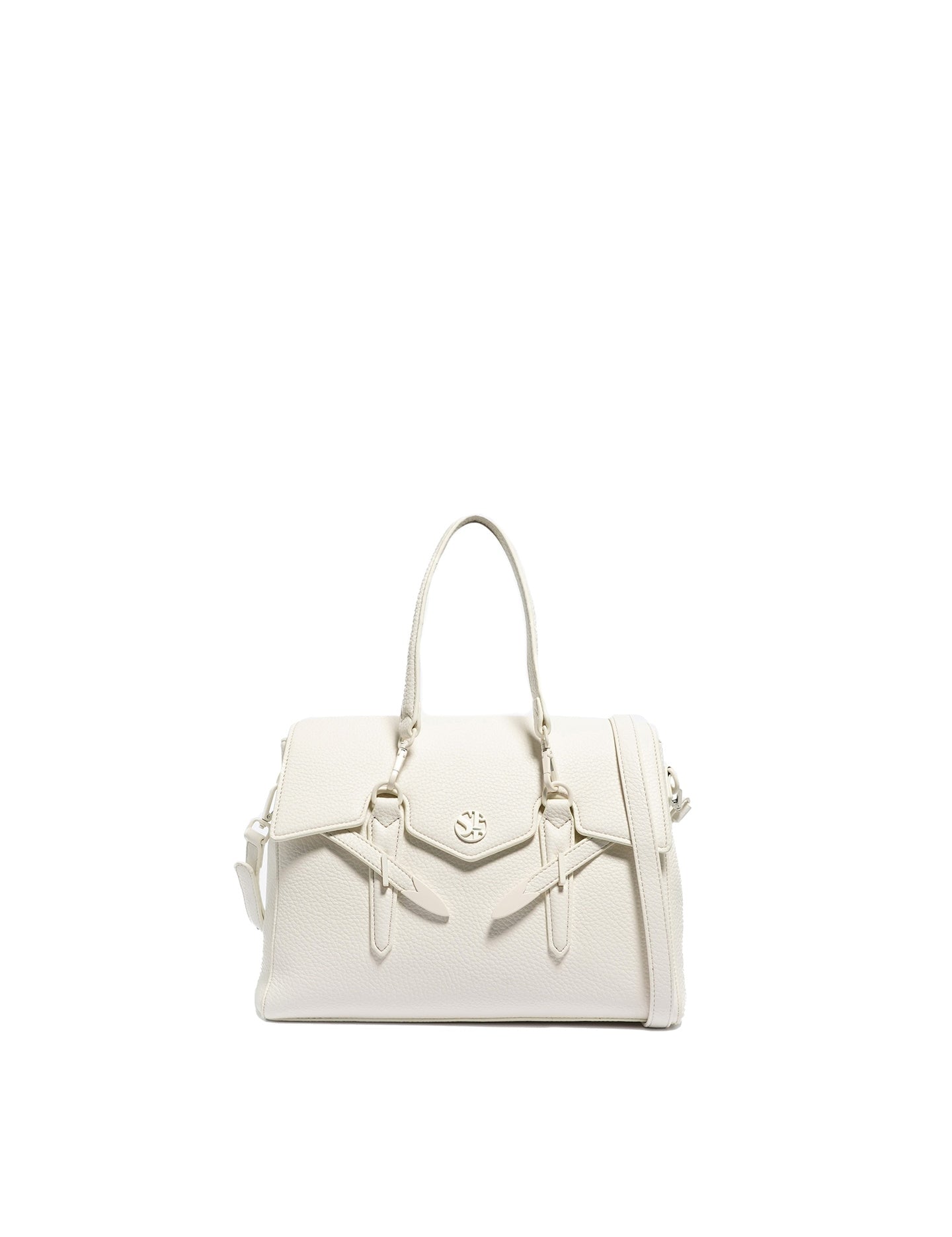 Borsa a Mano in Polyurethane Bianco