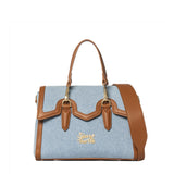 Borsa a Mano in Polyurethane Blu