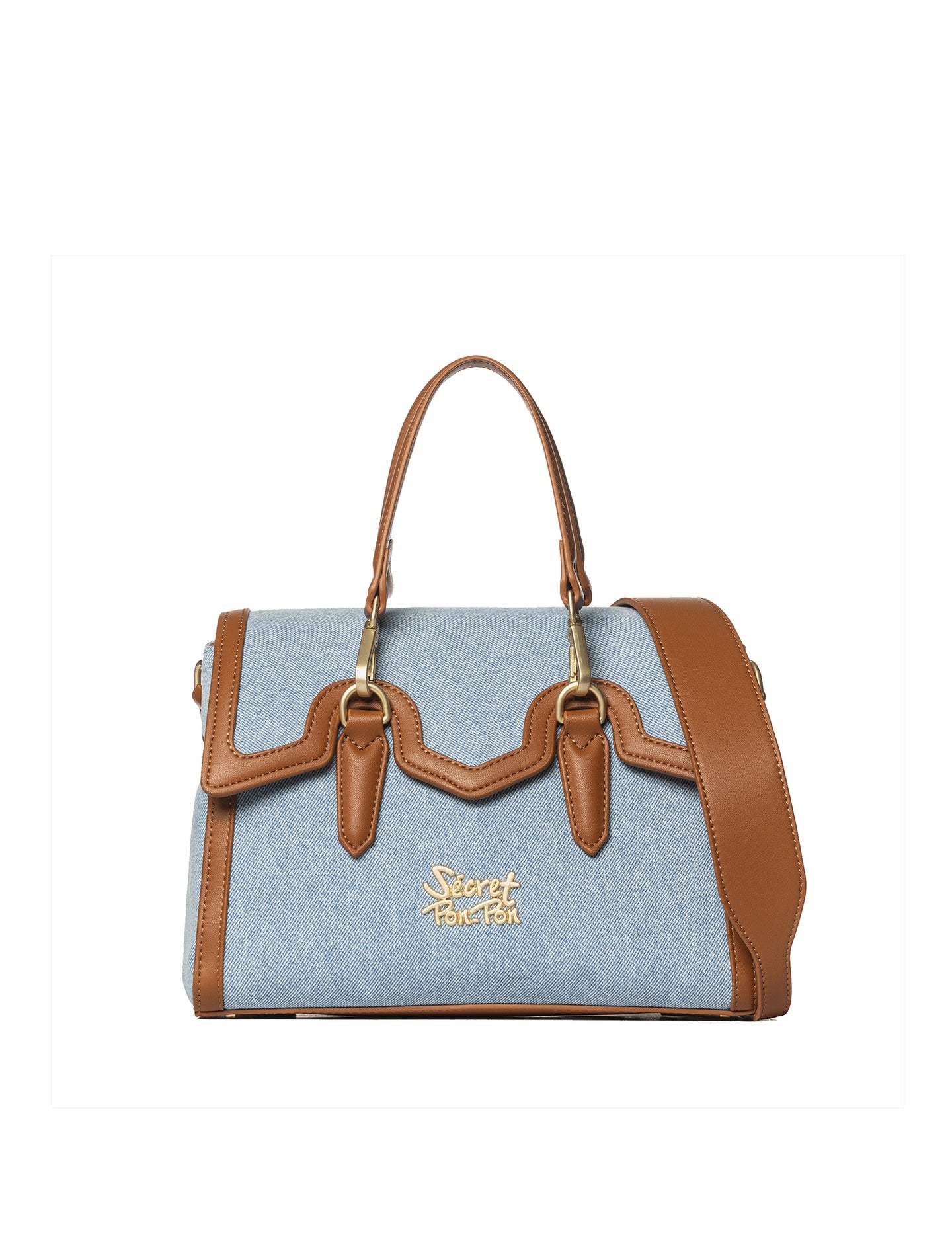 Borsa a Mano in Polyurethane Blu