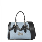 Borsa a Mano in Polyurethane Blu